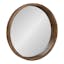 Hutton 22" Rustic Natural Round Wood Wall Mirror