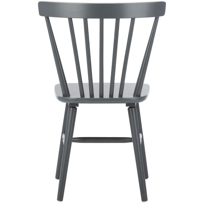 Transitional Gray 20" Solid Wood Spindle Side Chair Set