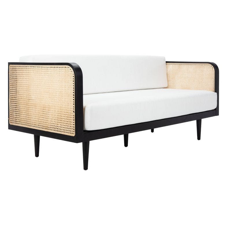 Helena French Cane Daybed Black/Natural Safavieh
