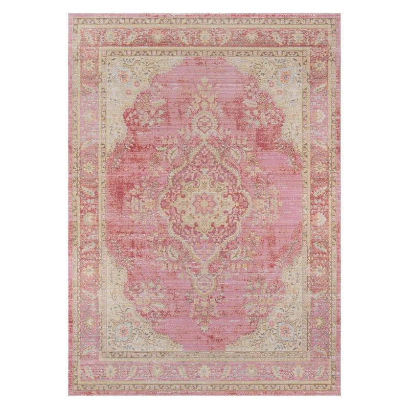 Serene Medallion Pink Braided Synthetic 9'3" x 11'10" Rug