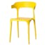 Mid-Century Modern Yellow Polypropylene Outdoor Dining Chair