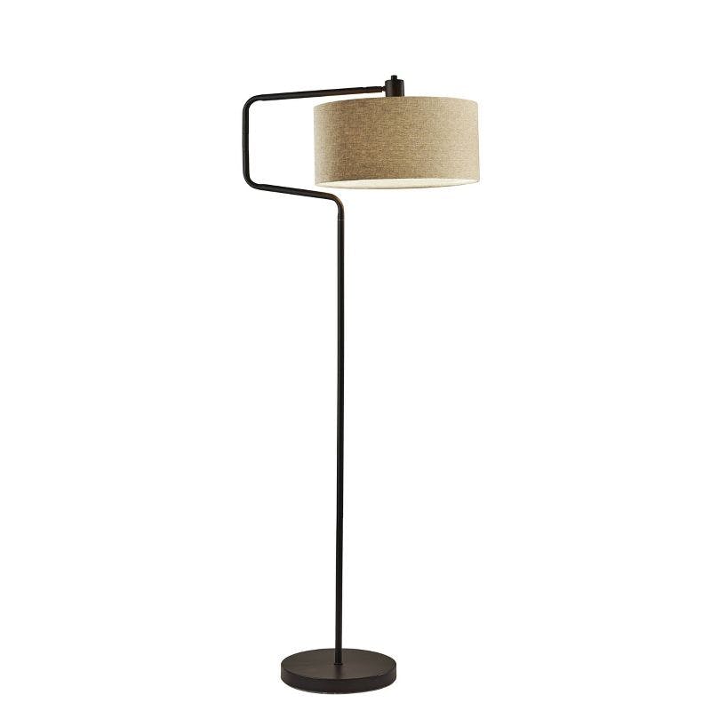 Wenham 57" Antique Bronze Swing Arm Floor Lamp