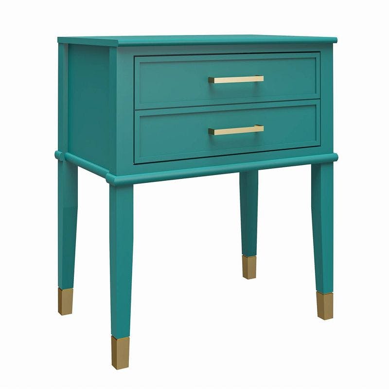 Emerald Green Westerleigh 31'' Wooden End Table with Storage