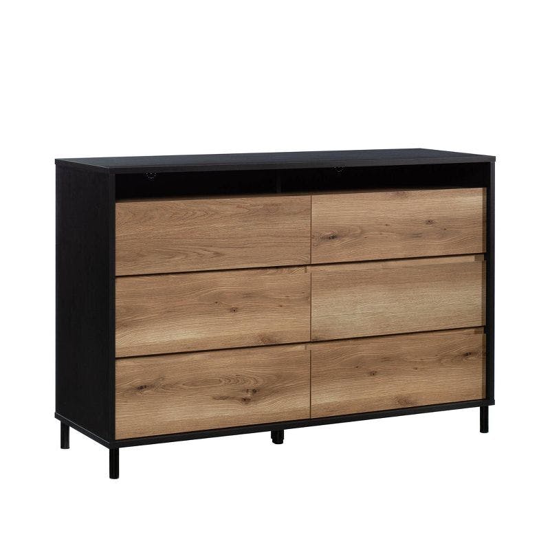 Alexander 6-Drawer Raven Oak Modern Dresser