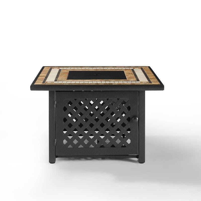 Tucson 46'' Square Stone Top Gas Fire Pit Table