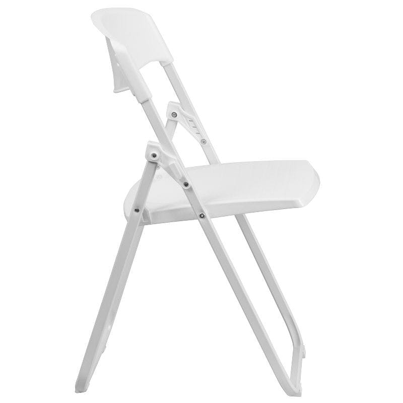 Hercules Heavy Duty White Plastic Folding Chair 2-Pack