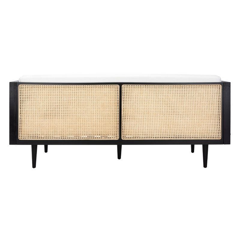 Helena French Cane Daybed Black/Natural Safavieh