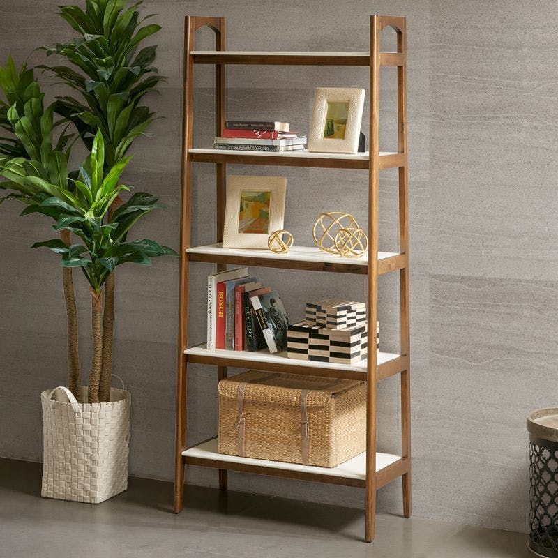 Soho Solid Wood Ladder Bookcase