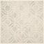 Hand-Tufted Beige Square Wool 6' Area Rug