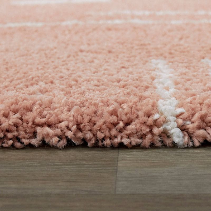 Morin Performance Pink/Ivory Area Rug
