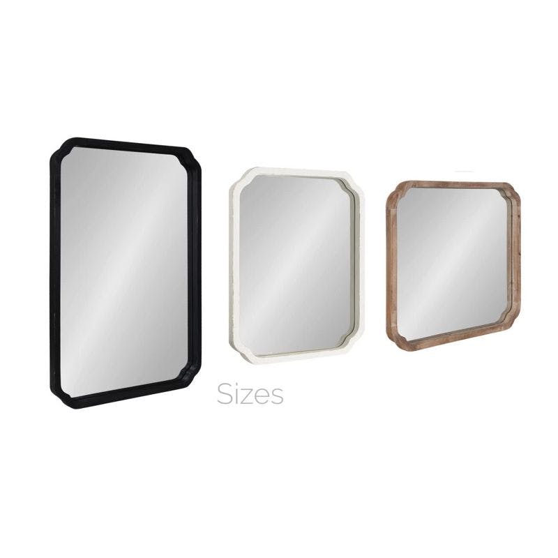 Marston Square White Wood Bathroom Vanity Mirror 24x24