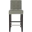 Seamist Transitional Leather and Wood 34" Counter Stool with Silver Nailheads