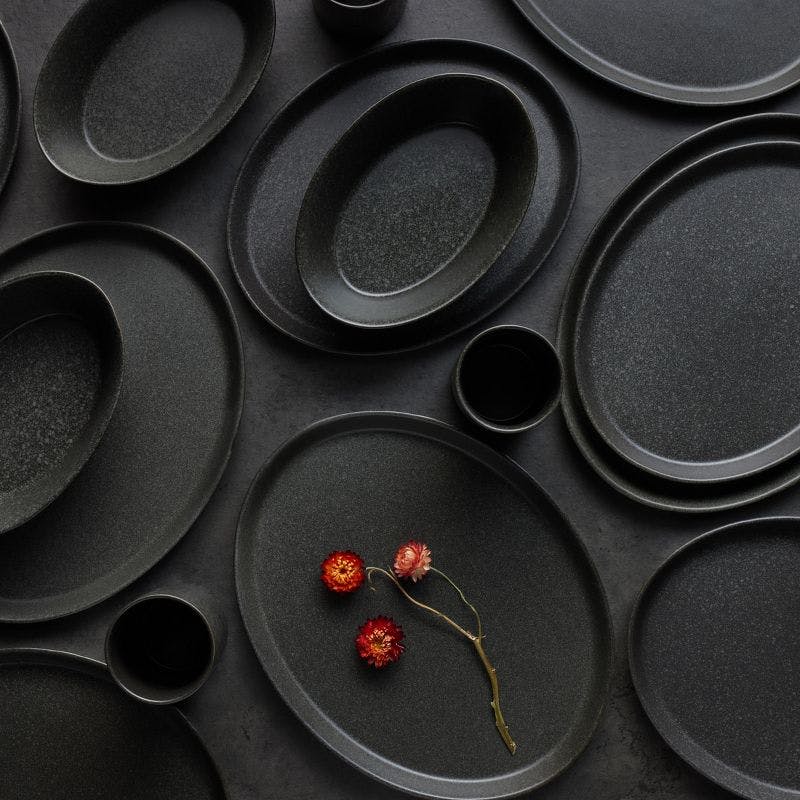 Stone by Mercer Project Katachi 16-Piece Dinnerware Set Stoneware