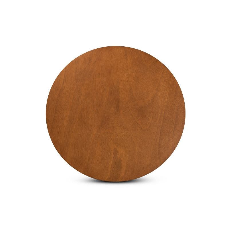 Alayna 36" Round Walnut Wood Contemporary Dining Table