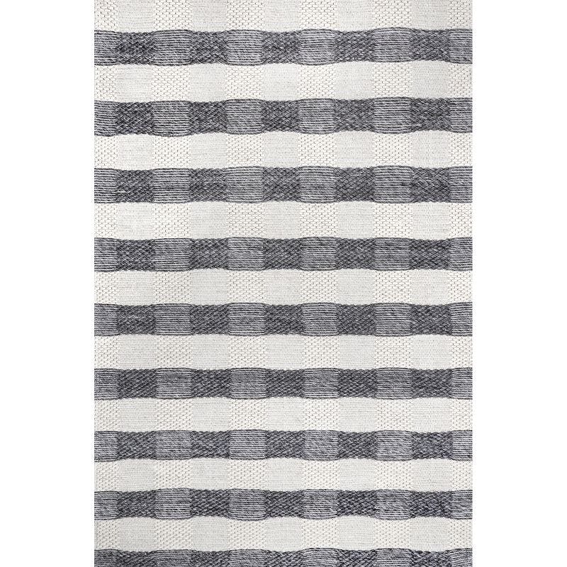 Arvin Olano x Rugs USA Sophie Striped Wool Gray Area Rug