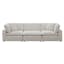 Haven Beige Linen 3-Piece Sectional Sofa with Removable Cushions