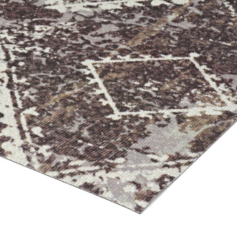Taupe & White Distressed Lightweight Outdoor Rug 6'x8'