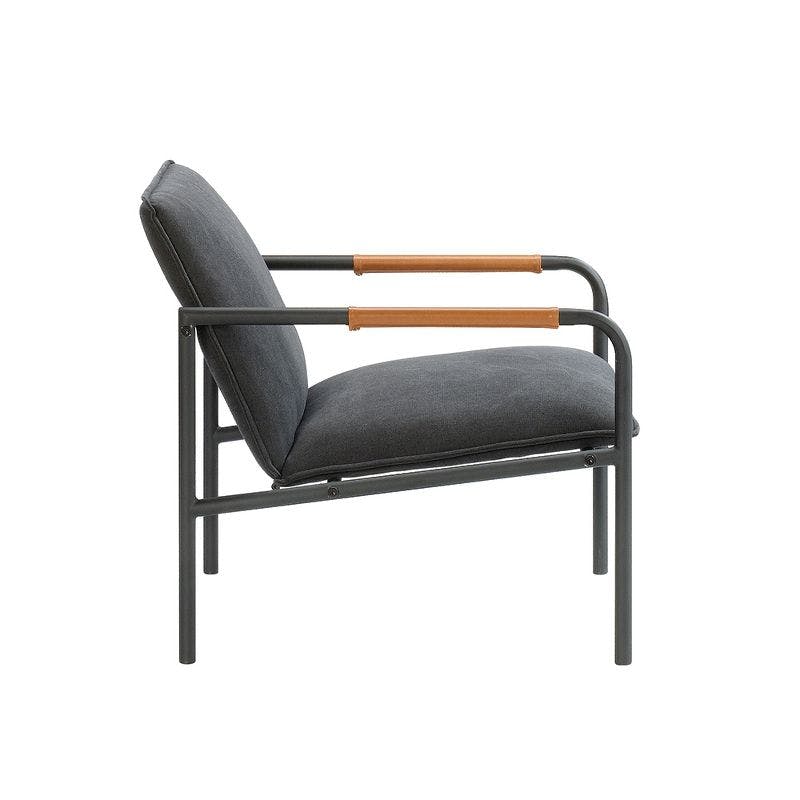 Owen Charcoal Gray Metal Lounge Chair