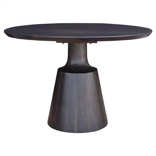 Belize 46" Dark Gray Round Wood Dining Table