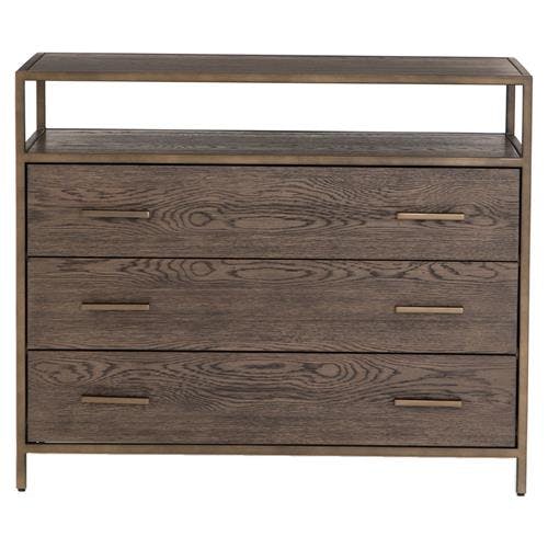 Modern Oak 3-Drawer Dresser