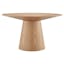Barra 53.2" Natural Oak Round Pedestal Dining Table