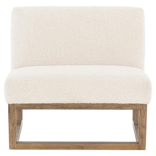 Ainsley French Off White Performance Boucle Armless Occasional Chair