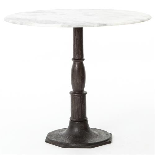 Alondra Classic Cast Iron Marble Round Dining Table - 36"W