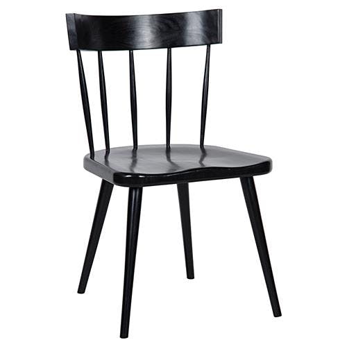 Neema Solid Wood Hand-Rubbed Black Windsor Dining Chair