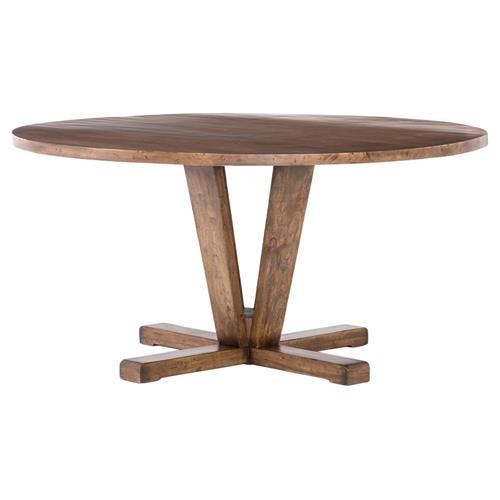 Parkview Reclaimed Wood Round Pedestal Dining Table