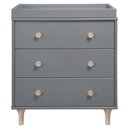 Lolly Grey and Washed Natural 3-Drawer Changer Dresser