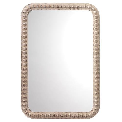Audrey Beaded Rectangle Wall Mirror, 26" x 38"