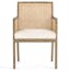 Belfast Savile Flax Toasted Parawood Cane Linen Arm Chair