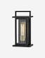 Langston Sleek Black and Bronze Outdoor Sconce with Clear Glass