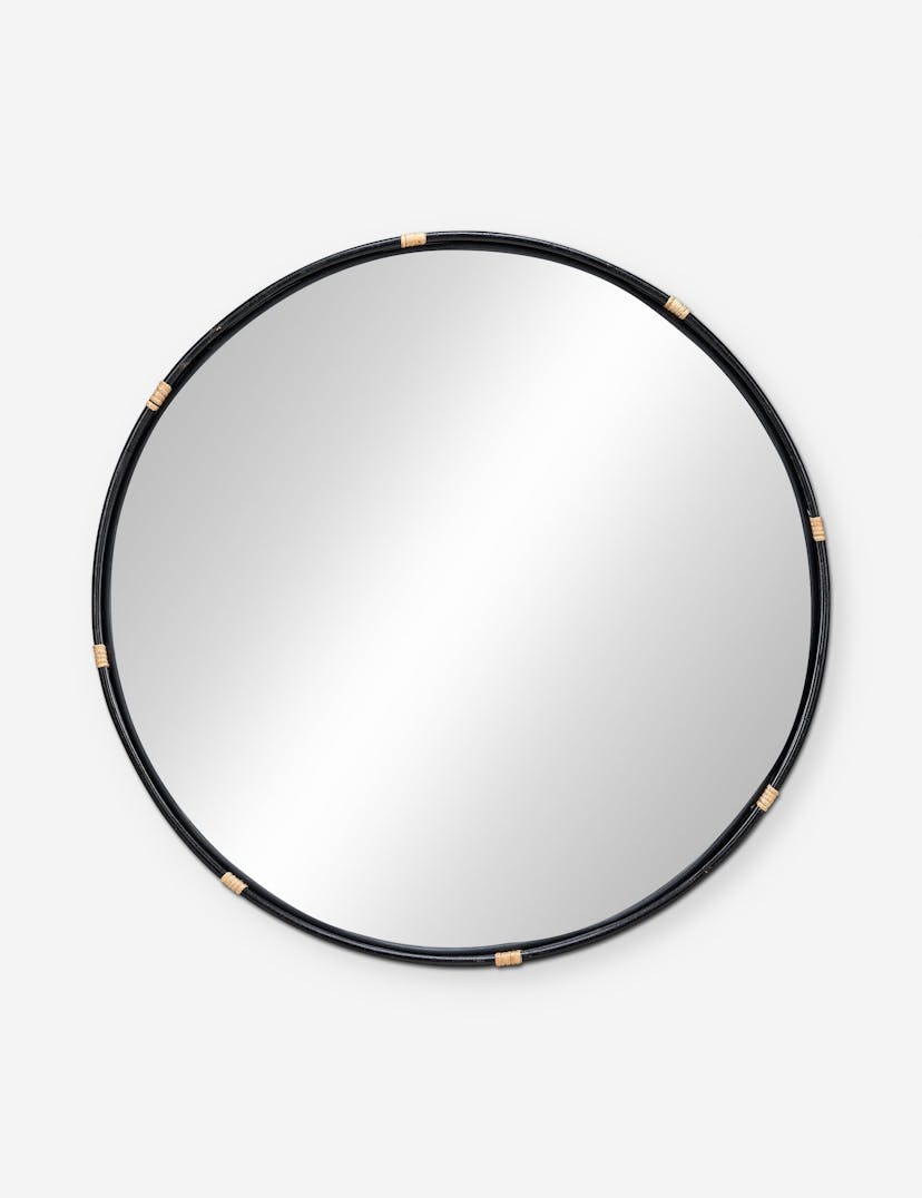 Adaline Round Mirror - Black