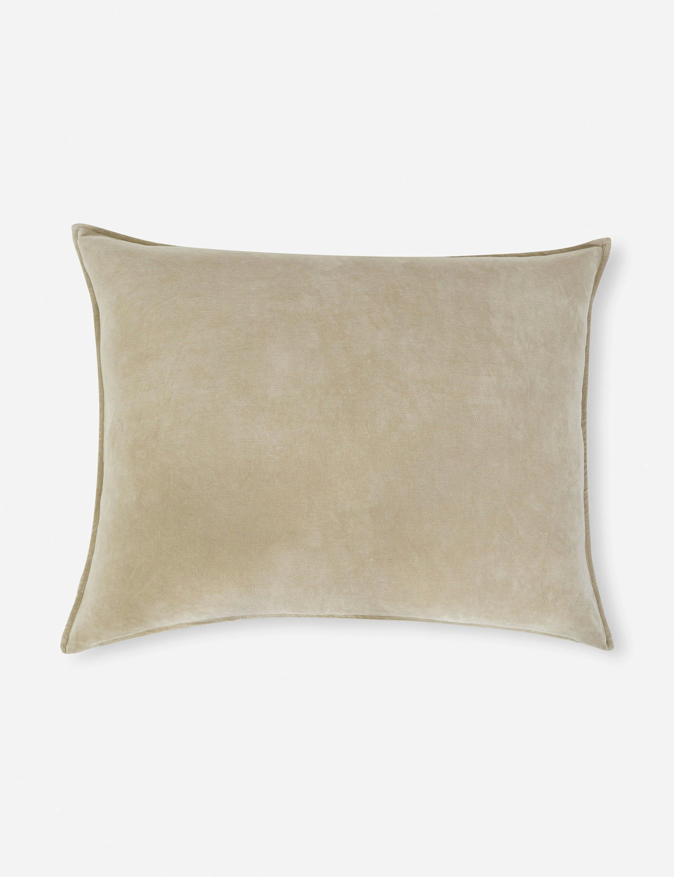 Bianca Natural Velvet Oversized Lumbar Pillow