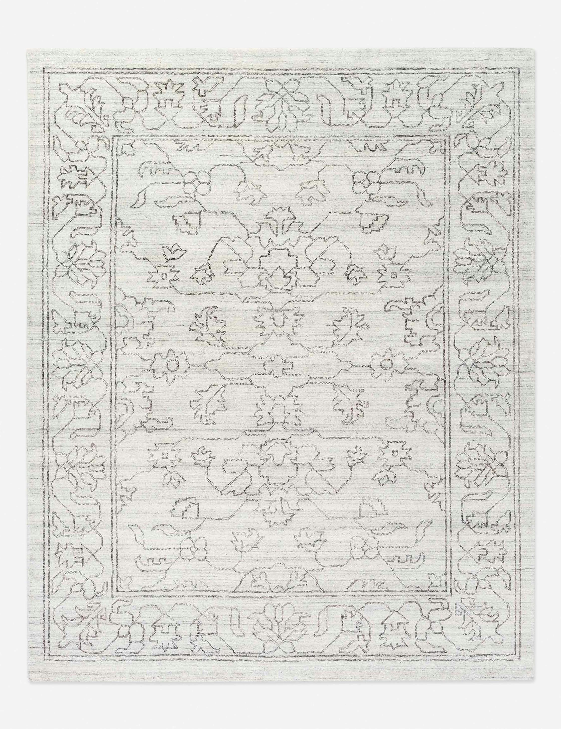 Ivory Elegance Hand-Knotted Viscose & Cotton 2' x 3' Rug