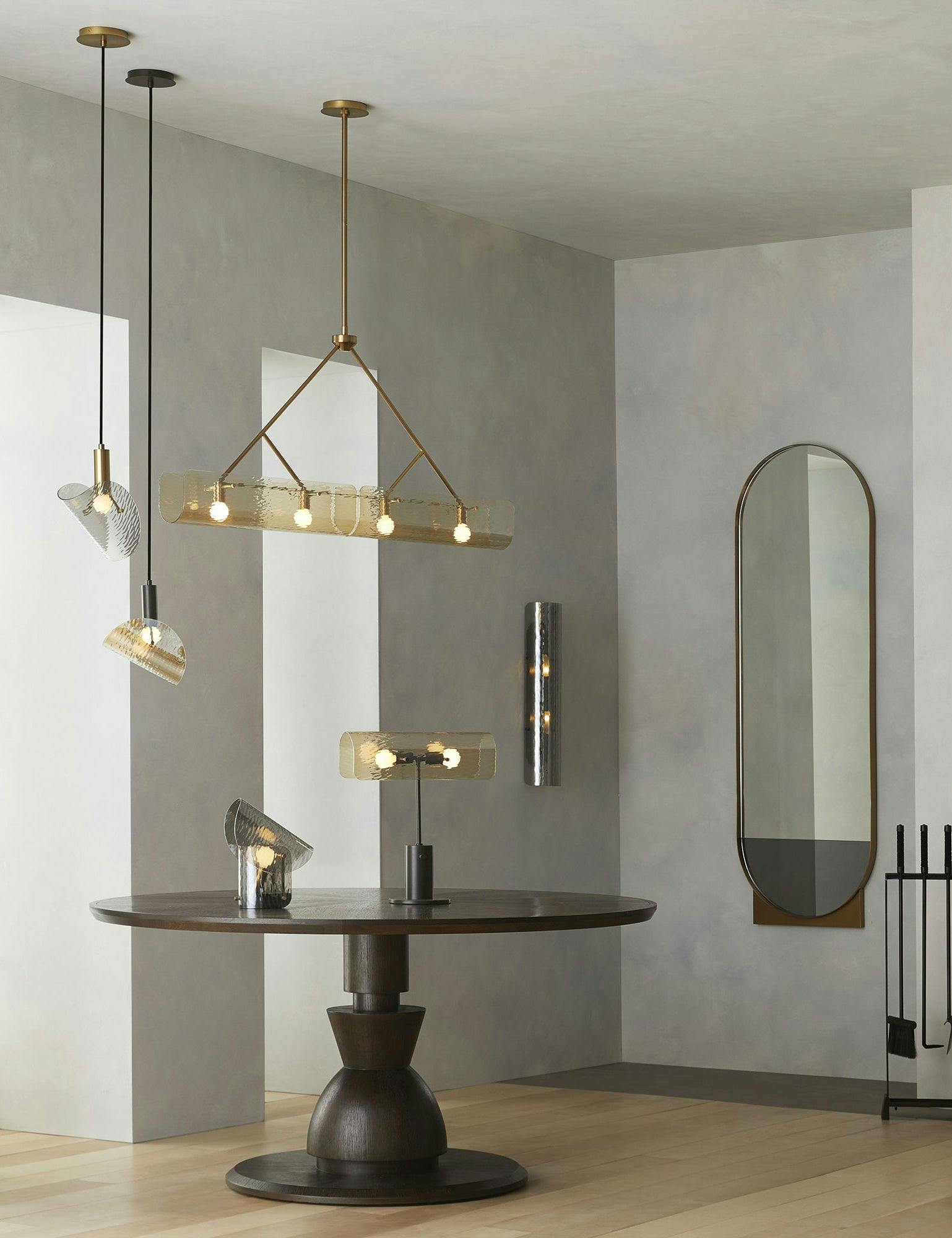 Elegant Full-Length Gold Rectangular Floor Mirror