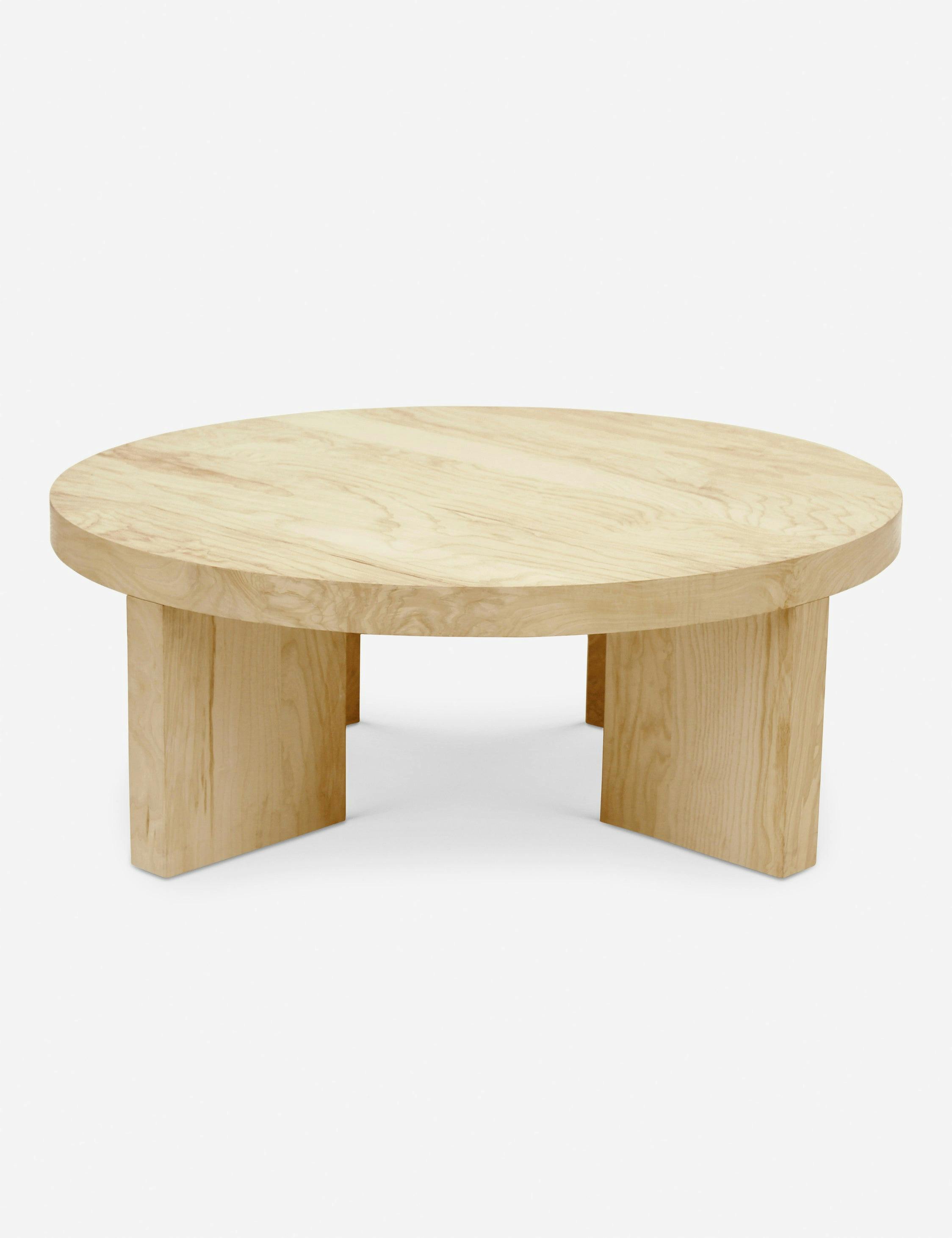 Kearns Round Burl Wood Coffee Table - Natural