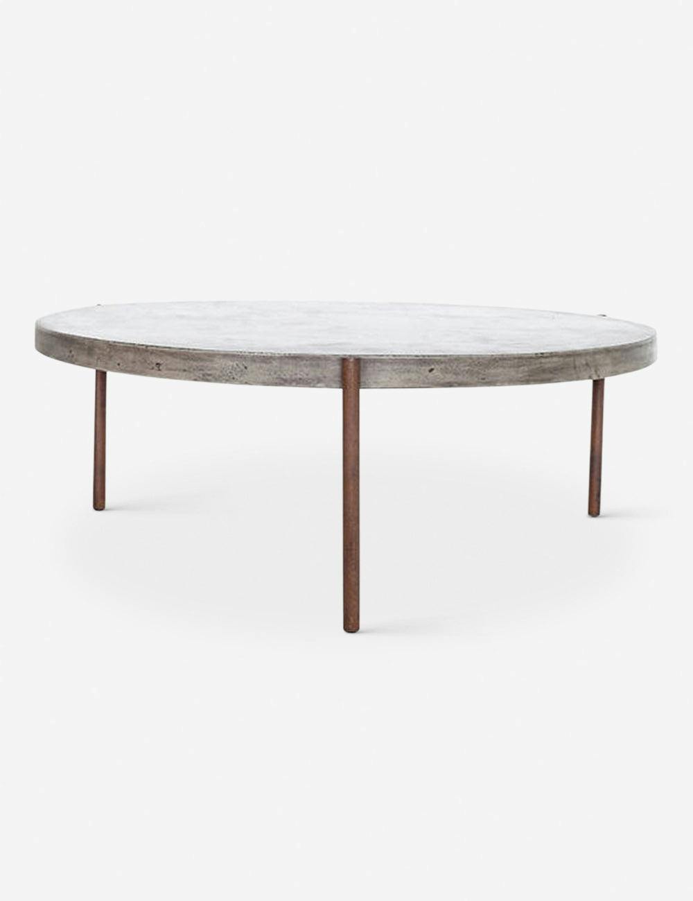 Harrison Steel Legs and Concrete Surface Round Coffee Table