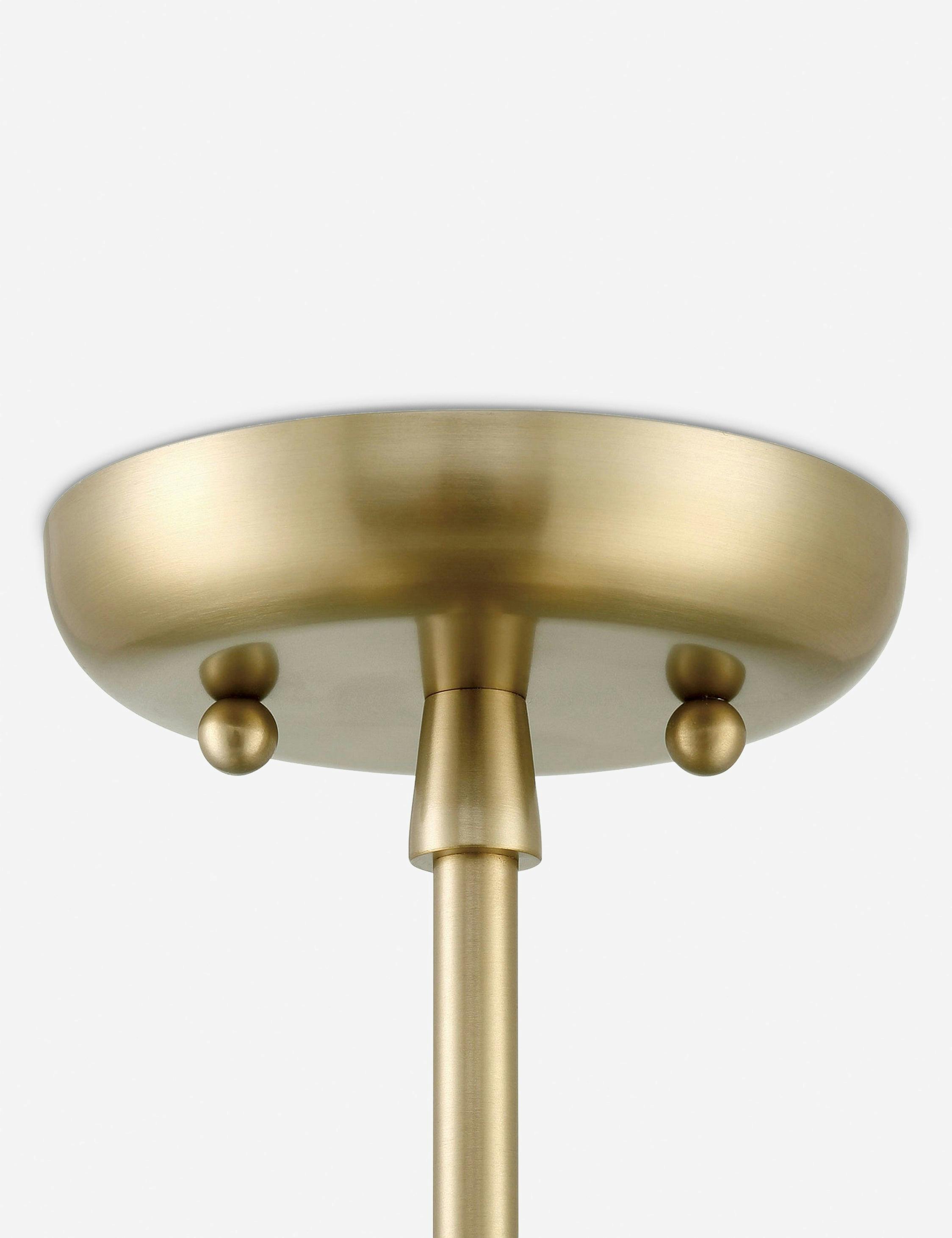 Cannon Semi-Flush Mount Light - Antique Brass / 11" Dia