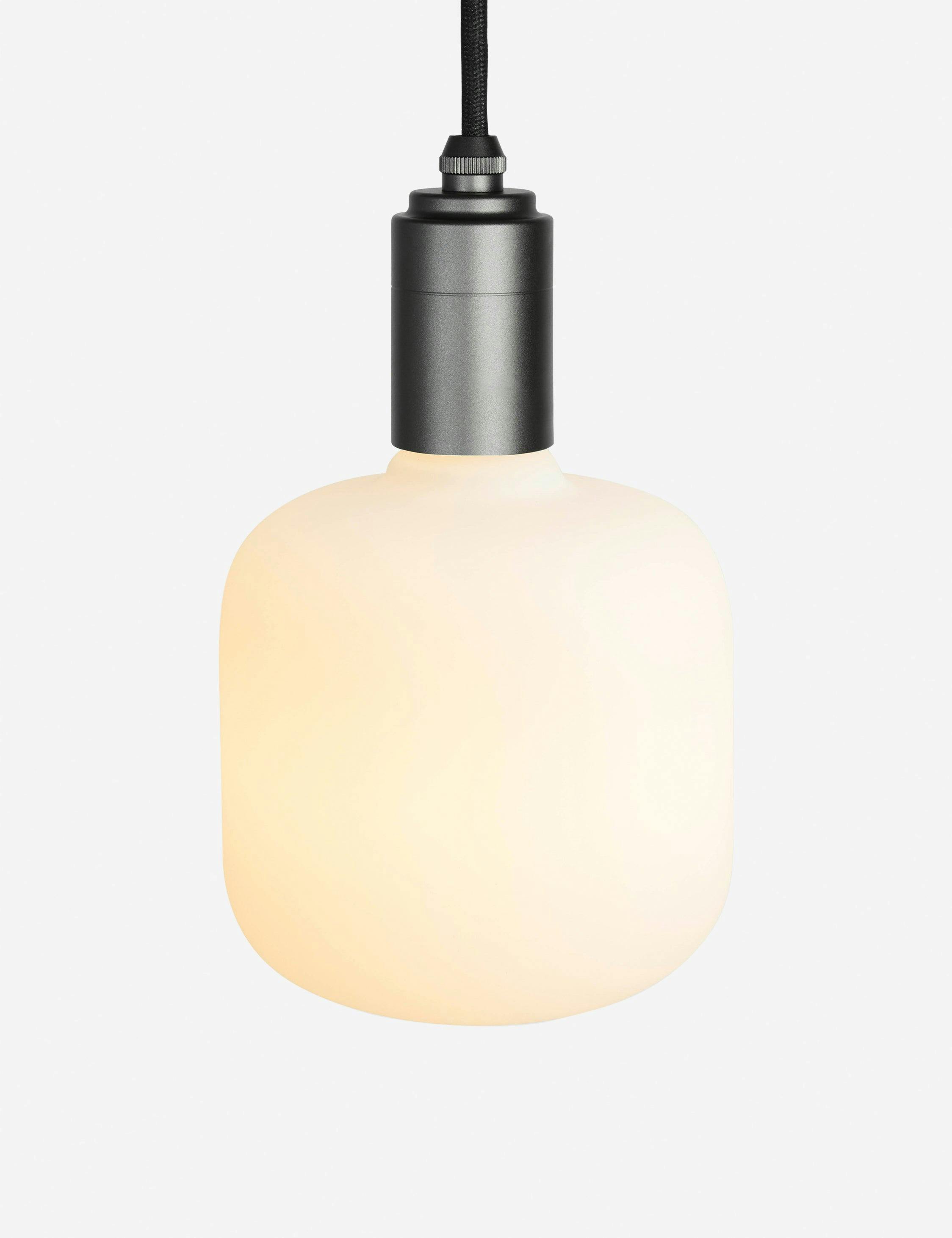 Oblo Mini Graphite Pendant Light with Soft White LED Bulb