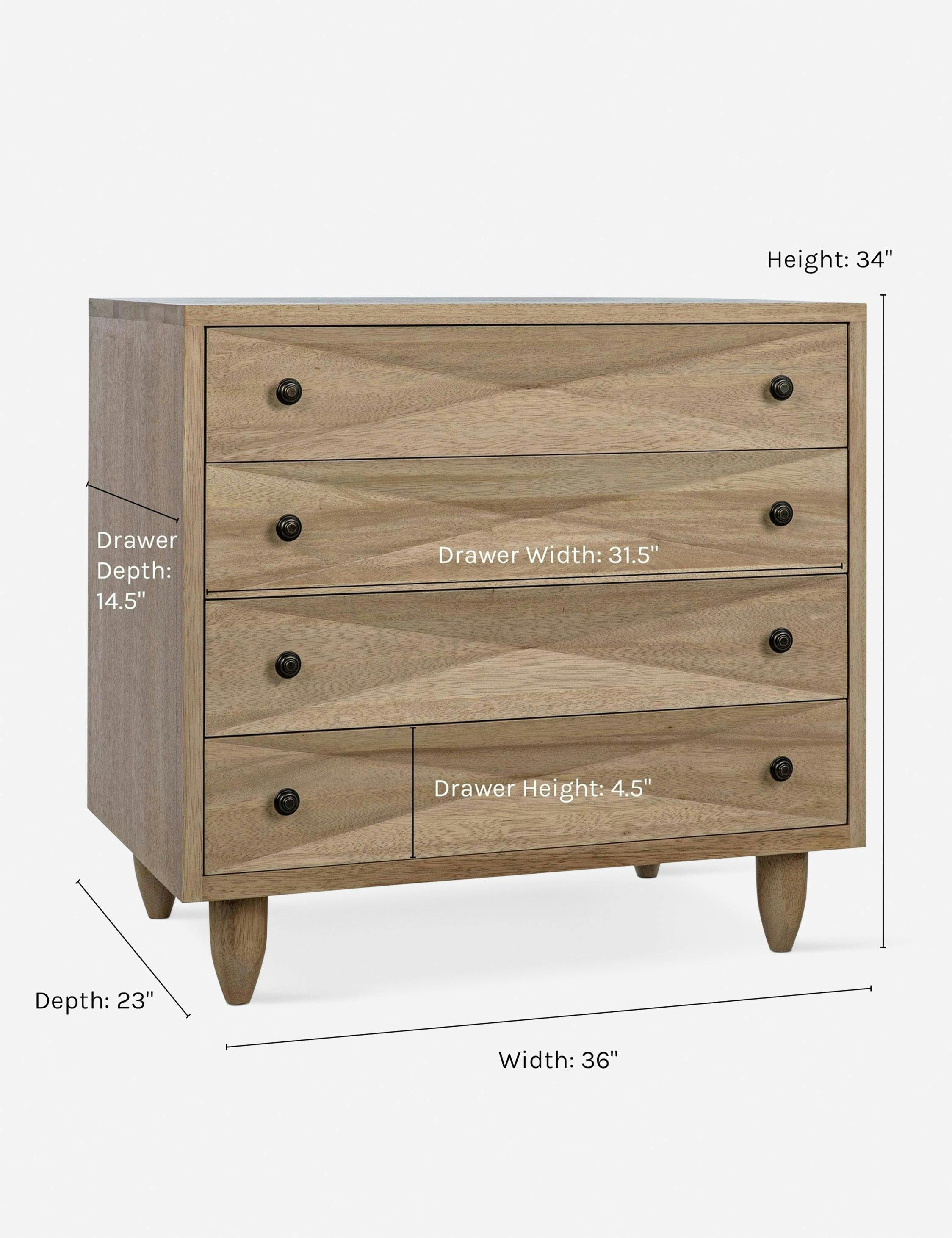 Sen 4-Drawer Dresser - Washed Walnut