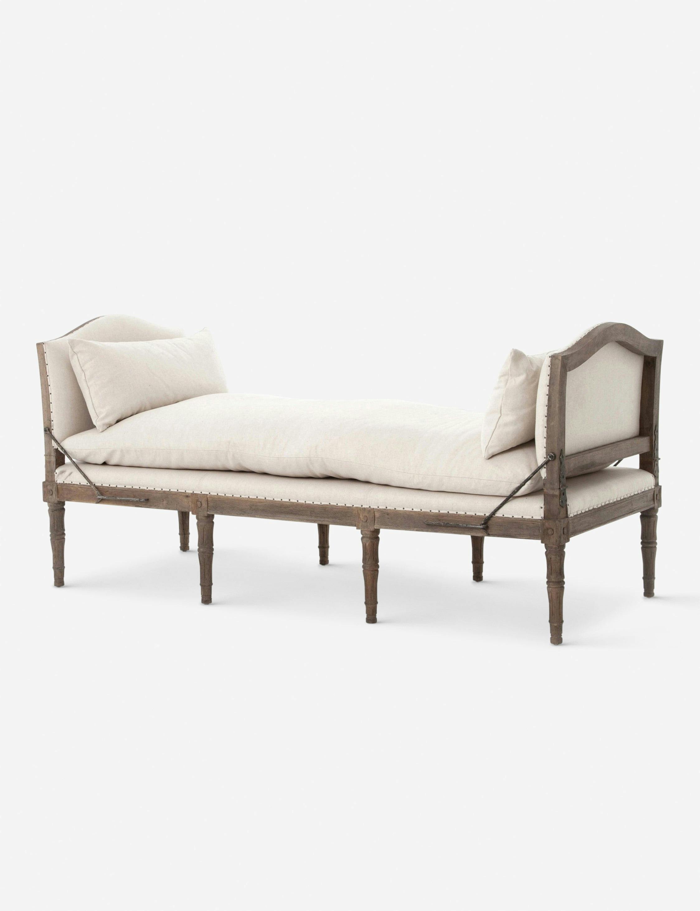 Trista Natural Linen Weathered Oak Chaise