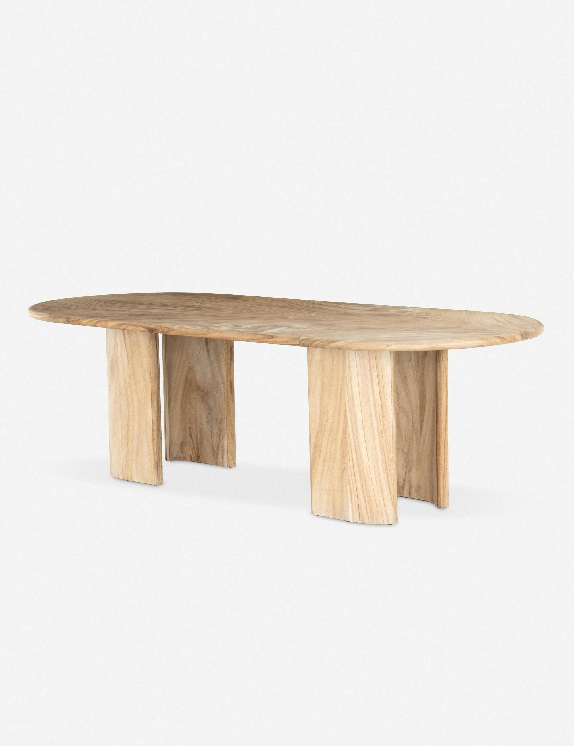 Nausica 98.5" Natural Oval Wood Dining Table