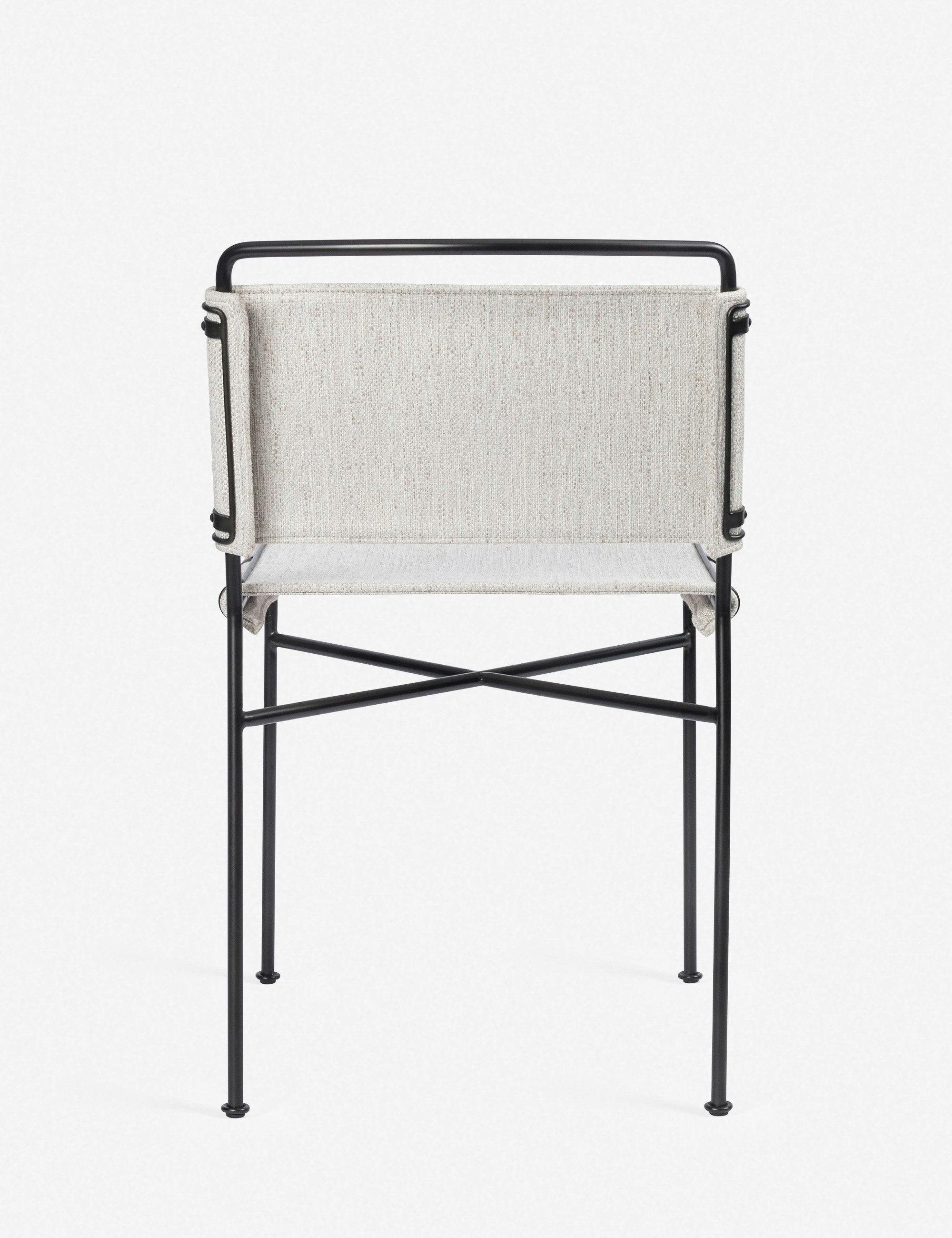 Avant Natural 20'' White Faux Leather and Metal Side Chair