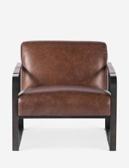Schroeder Leather Accent Chair - Brown Leather