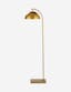 Otto Natural Brass Arc Floor Lamp with Adjustable Dome Shade