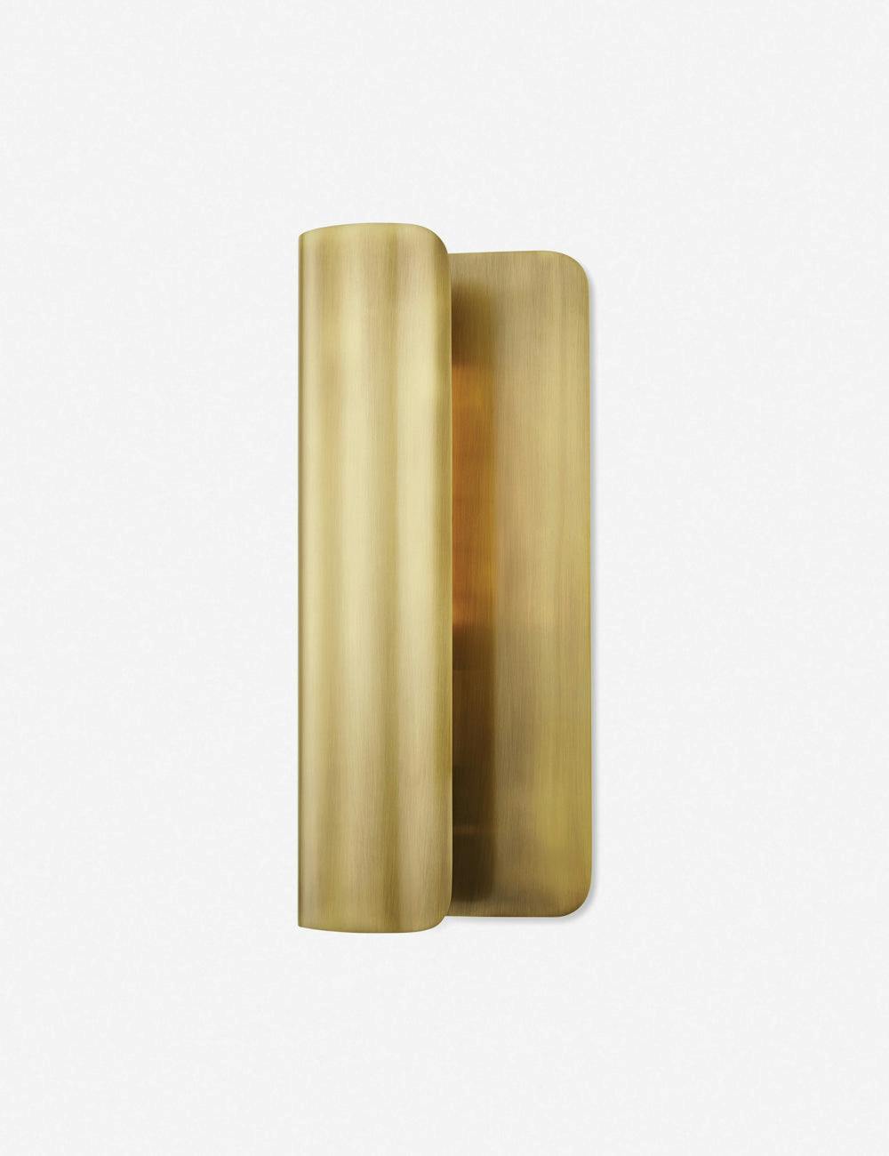 Aged Brass Elegance 1-Light Dimmable Wall Sconce