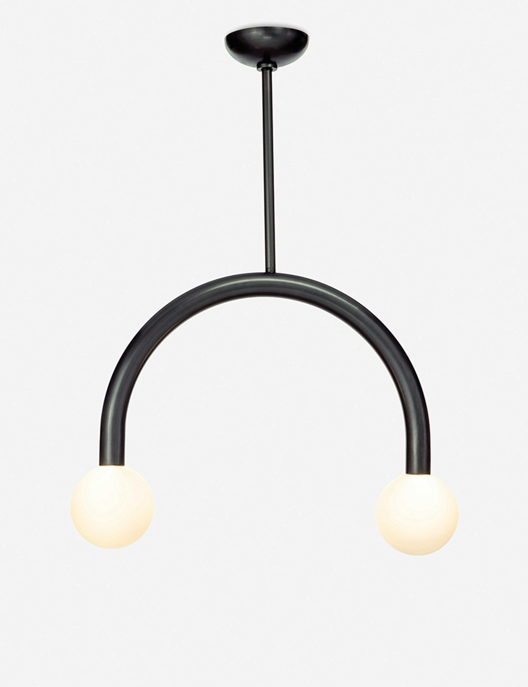 Modern Globe LED Pendant Light in Oil-Rubbed Bronze with Clear Glass