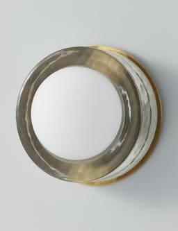 Ravi Round Sconce - Aged Brass